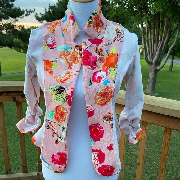 Rainbow Women's Floral Long Sleeve Blouse Blazer - Size S - Picture 14 of 15